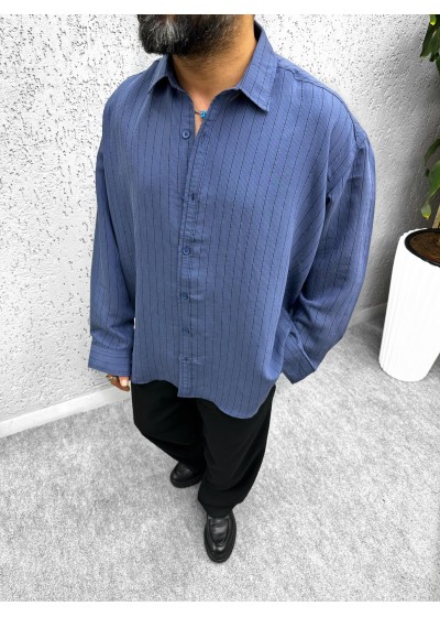 YENİ ÇİZGİ OVERSİZE GÖMLEK